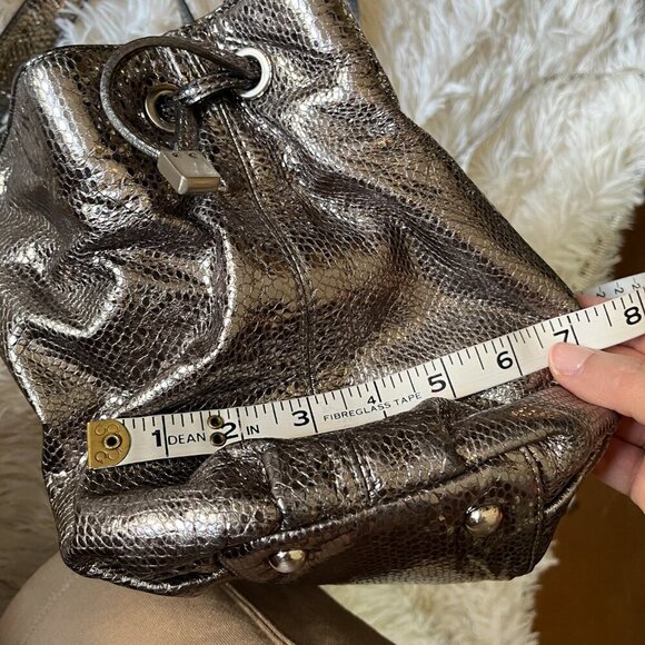 MICHAEL Michael Kors Metallic Satchel | Pewter | Pre-Owned - Picture 6 of 15